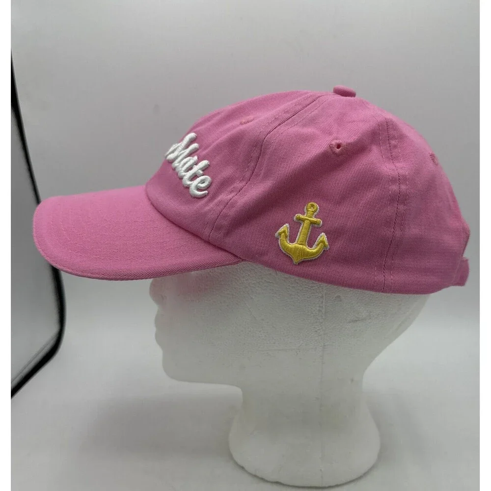 First Mate Boating Fishing Baseball Cap Hat Anchor West Marine Pink Adjustable - Picture 5 of 14
